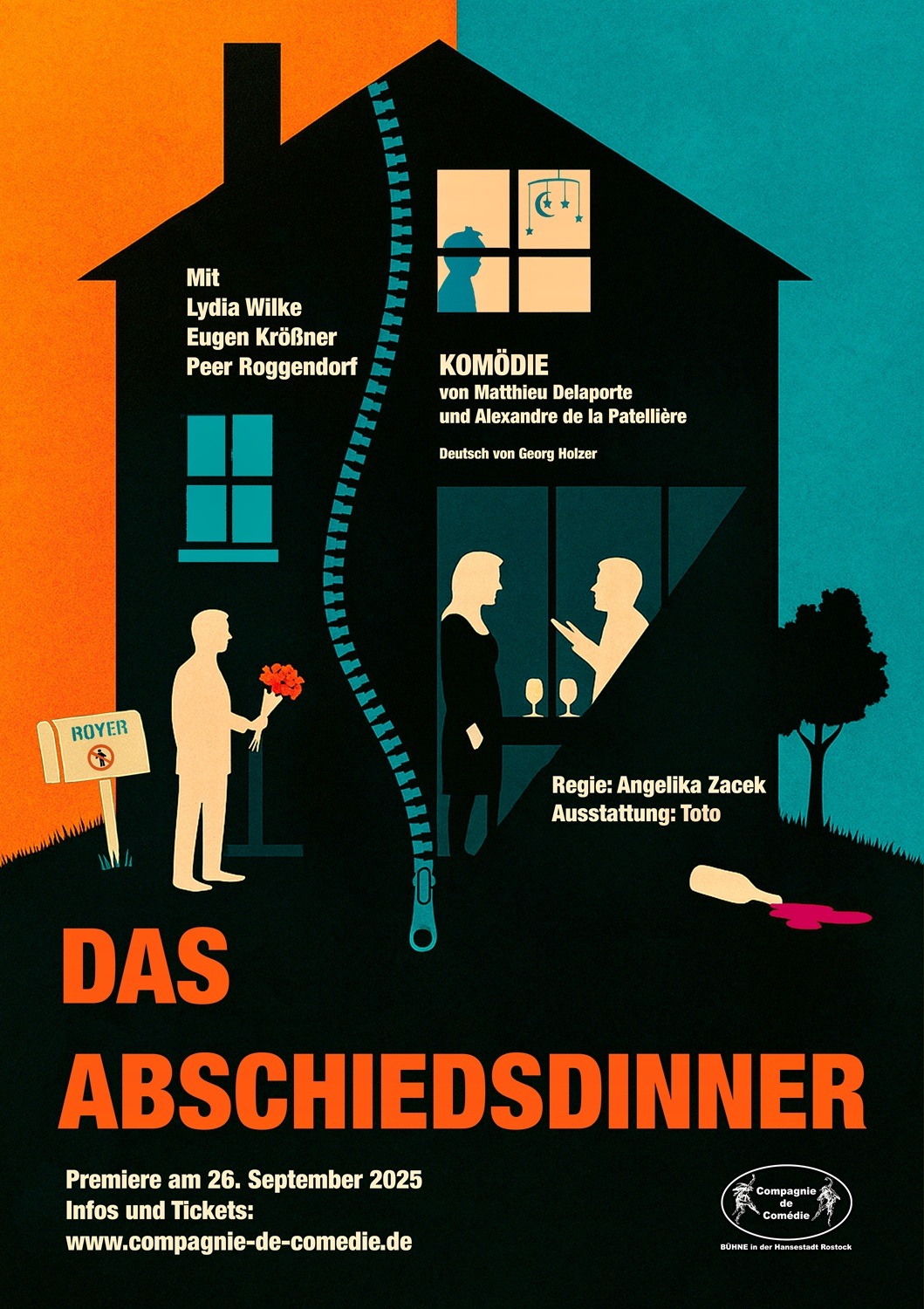 Plakat Das Abschiedsdinner Entwurf Marcus Möller 1500 Das Abschiedsdinner